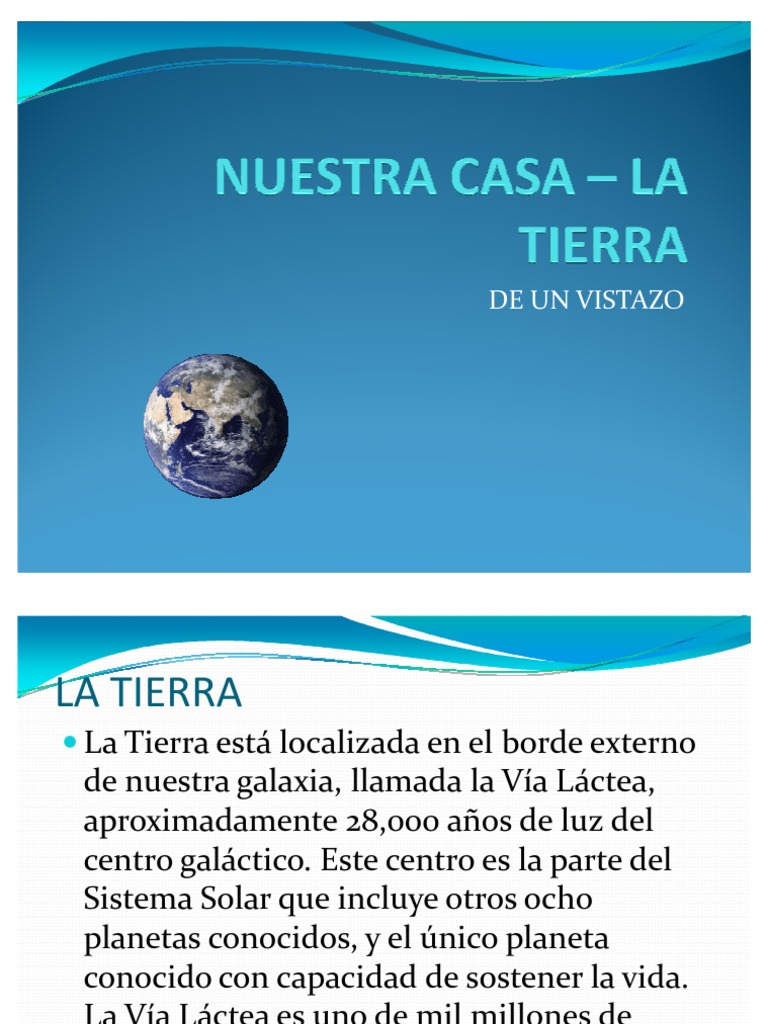 Nuestra Casa La Tierra Pdf Planetas Sistema Solar