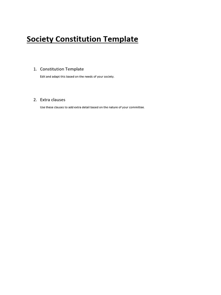 Edinburgh University Society Constitution Template | PDF | Quorum ...