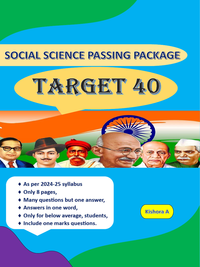Social Science Passing Package 2024-25 | PDF | Mahatma Gandhi | Rain