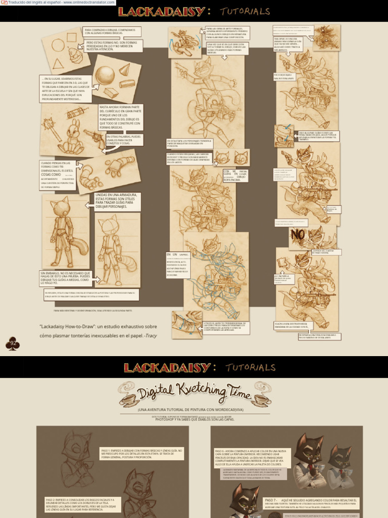 Tutorial de Dibujo Lackadaisy | PDF | Pinturas | San Louis