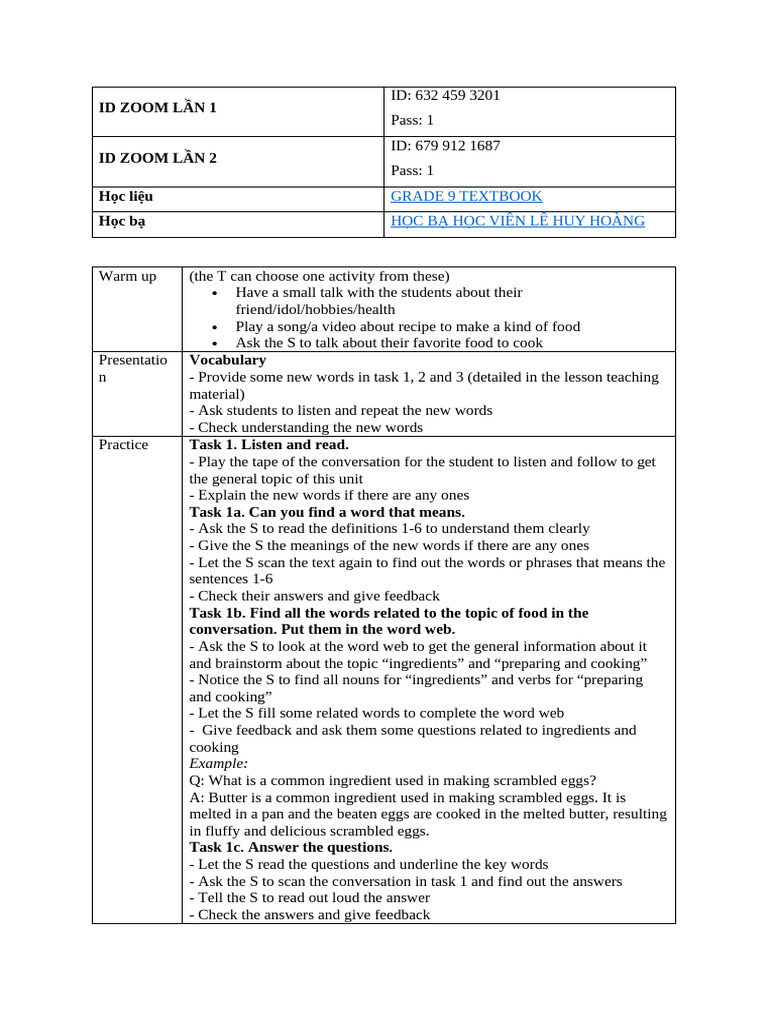 Pk2308013 - Grade 9 Textbook - Unit 7 Lesson 1 - 18h | PDF | Word ...
