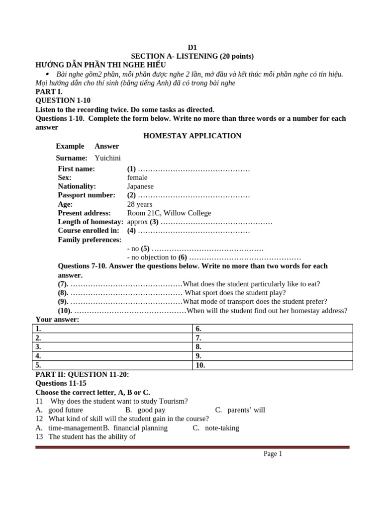 Homestay Application Listening Guide | PDF | Cost Of Living | Anger