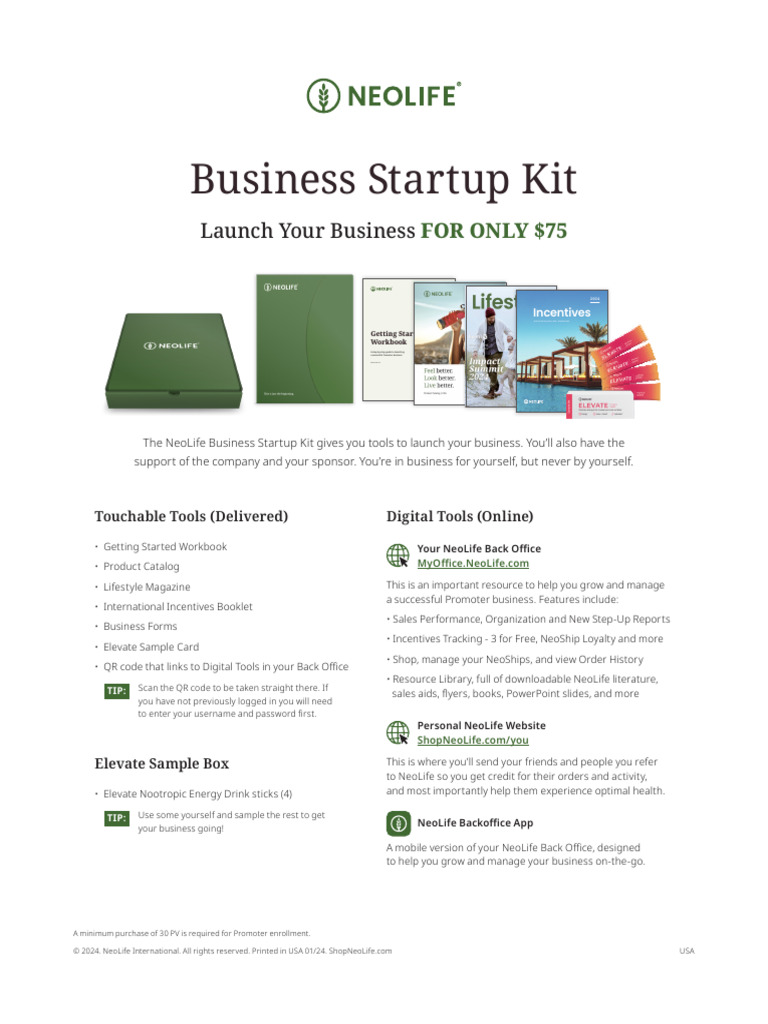 NeoLife Business Startup Kit Overview | PDF | Computing | Software