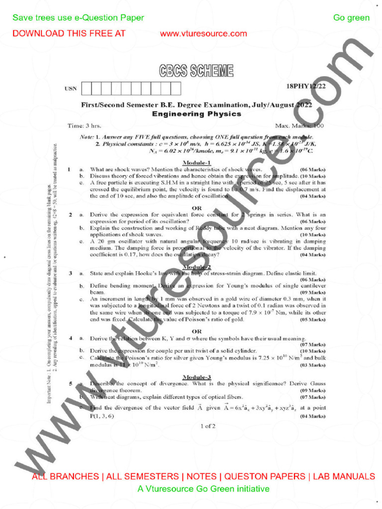 Phy QP 2022 | PDF