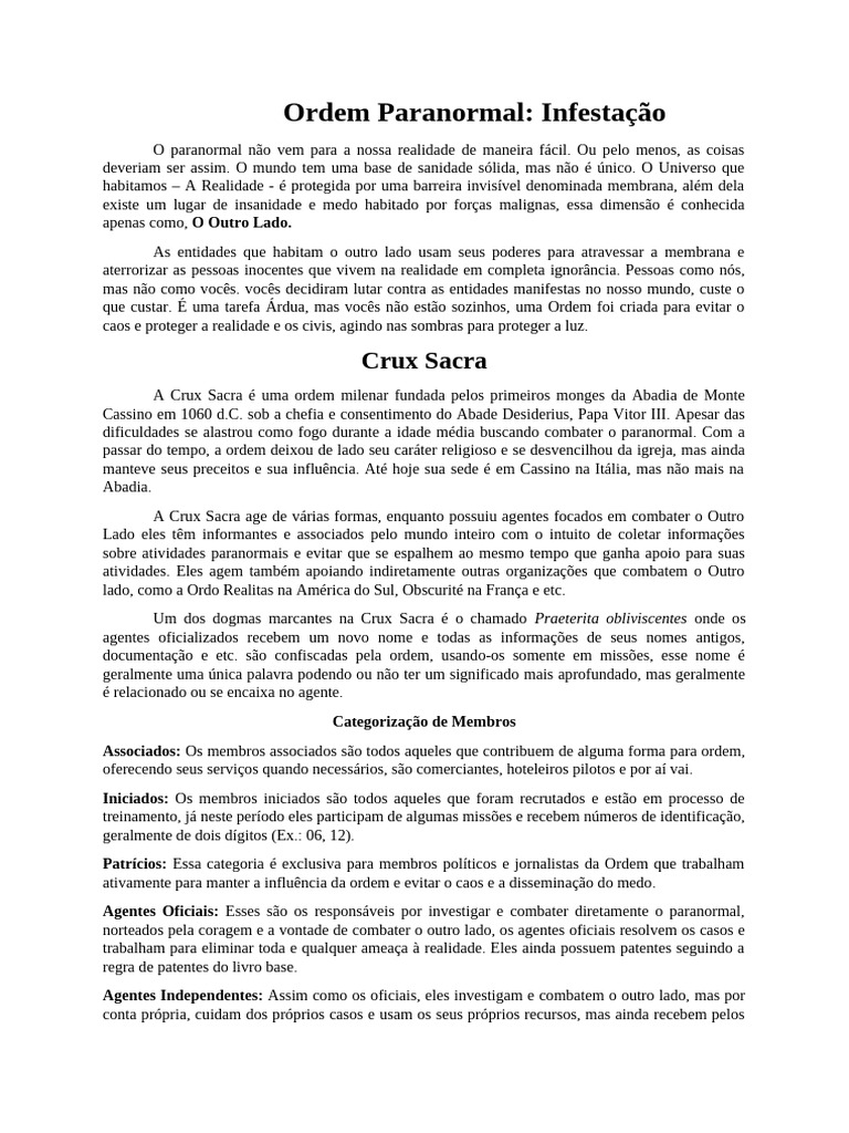 Ordem Crux Sacra: Combate ao Paranormal | PDF | Labirinto | Apolo