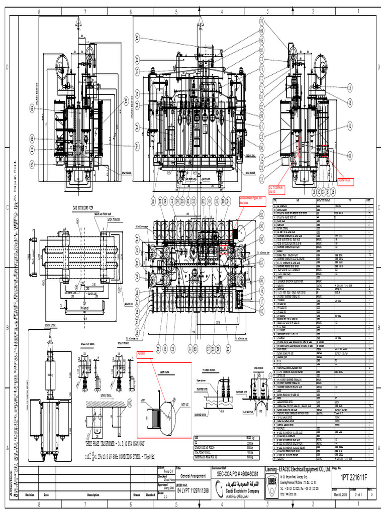 General Arrangement of Transformer | PDF | Equipment | Manufactured Goods