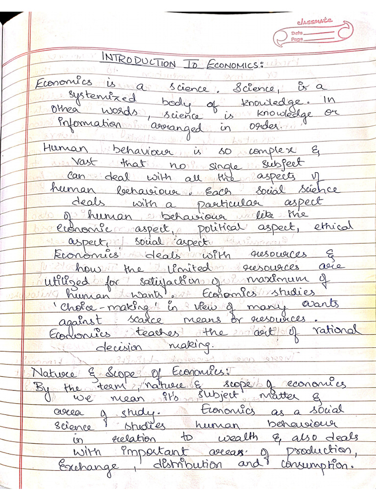 Economics Notes | PDF