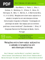 Relacoes Entre Bem Estar Subjectivo e Adesao a Terapeutica Em Seis Doencas Cronicas