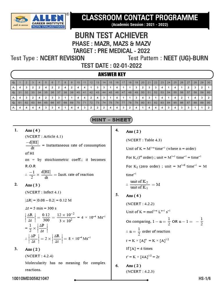 0201burntestmazrsv 11326 Test Sol | PDF | Unit Processes | Chemistry