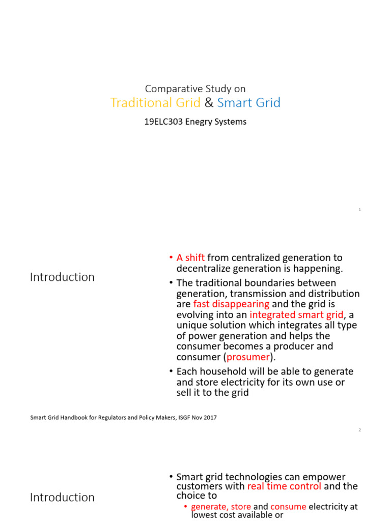 Traditional Grid & Smart Grid (1) | PDF | Electrical Grid | Smart Grid
