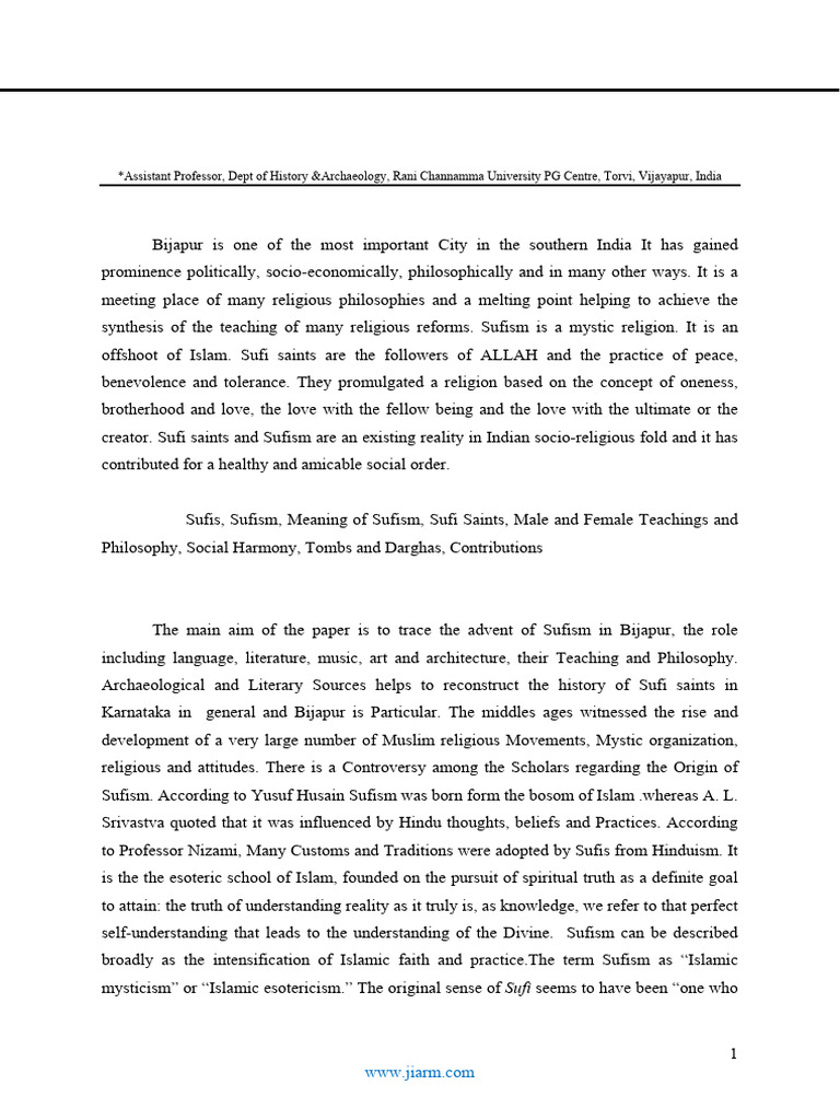 Sufi Saints of Karnataka's Bijapur | PDF | Sufism | Religious Faiths
