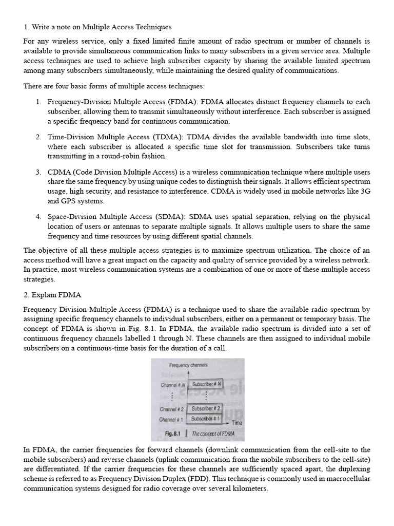 Optical and wireless network module 4 | PDF | Channel Access Method ...