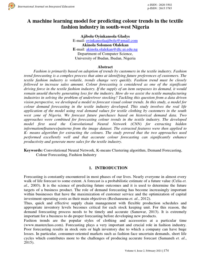 A Machine Learning Model For Predicting | PDF | Forecasting ...