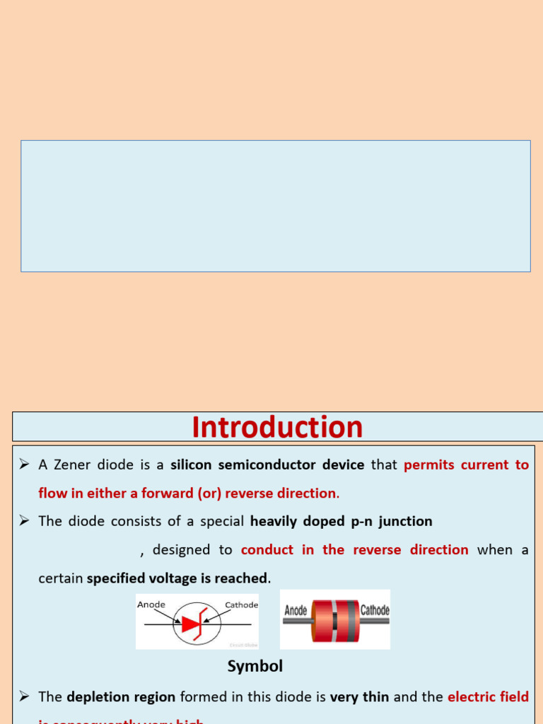 Zener Diode Characteristic | PDF | P–N Junction | Diode