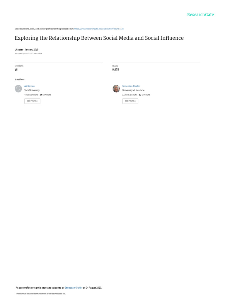 UsmanandOkafor Exploring The Relationship Between Social Media and ...