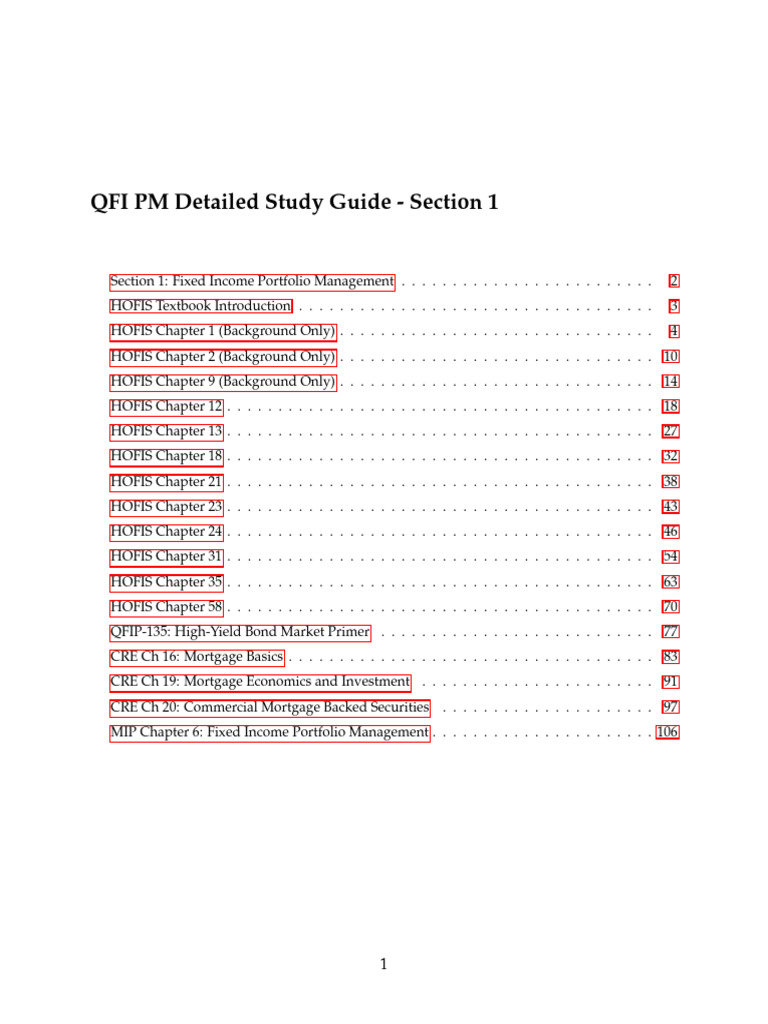 Qfi PM DSG Section 1 | PDF | Bonds (Finance) | Syndicated Loan