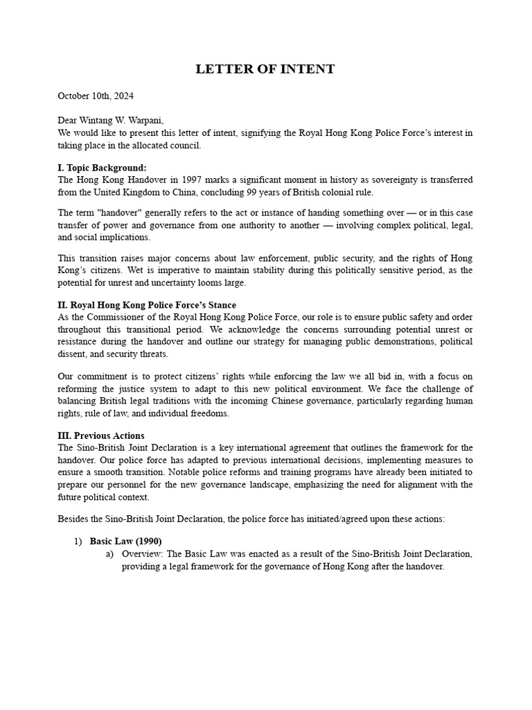Hong Kong Police Strategy for Handover | PDF | Justice | Police