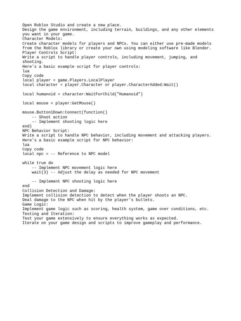 Coding Roblox Games Made Easy Guide | PDF