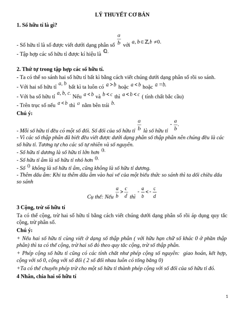 LÝ THUYẾT CƠ BẢN - ĐAI 7 | PDF
