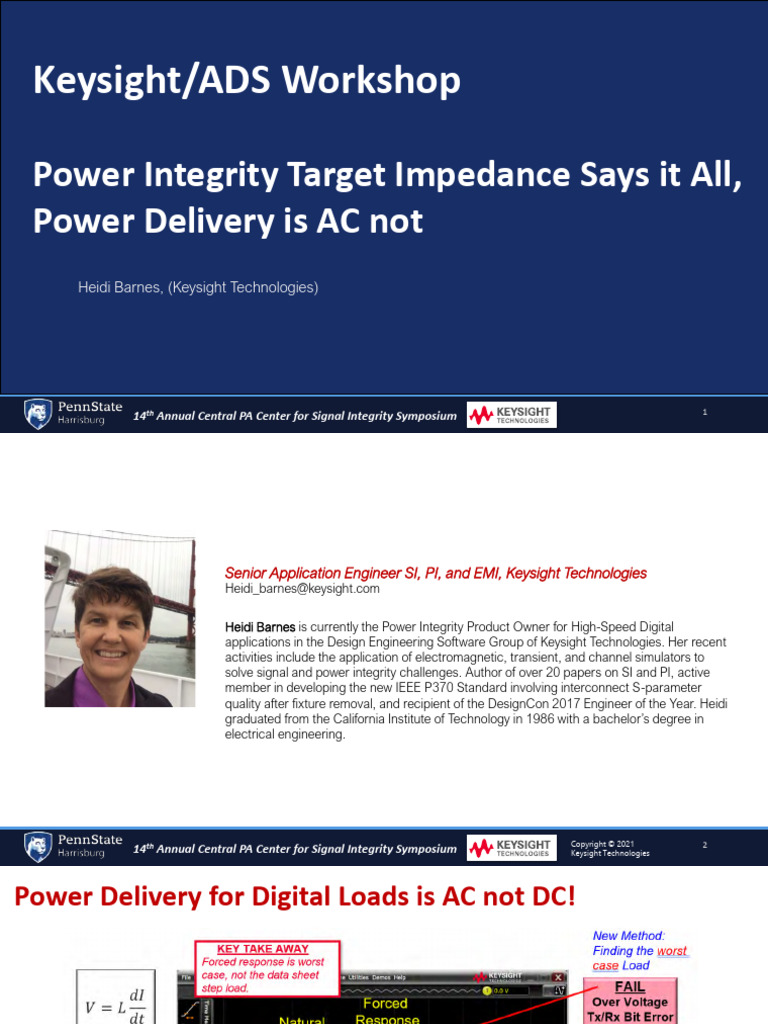 Power Integrity Target Impedance Insights | PDF | Electrical Impedance ...