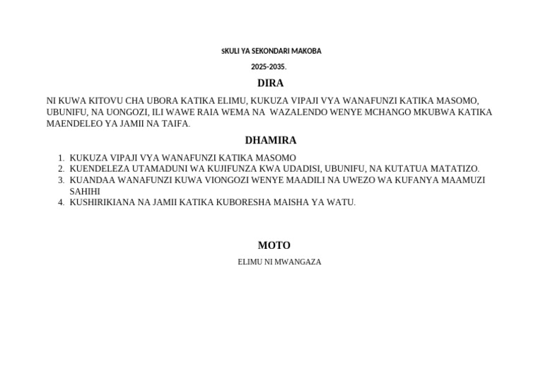 MKB Dira Final Draft | PDF