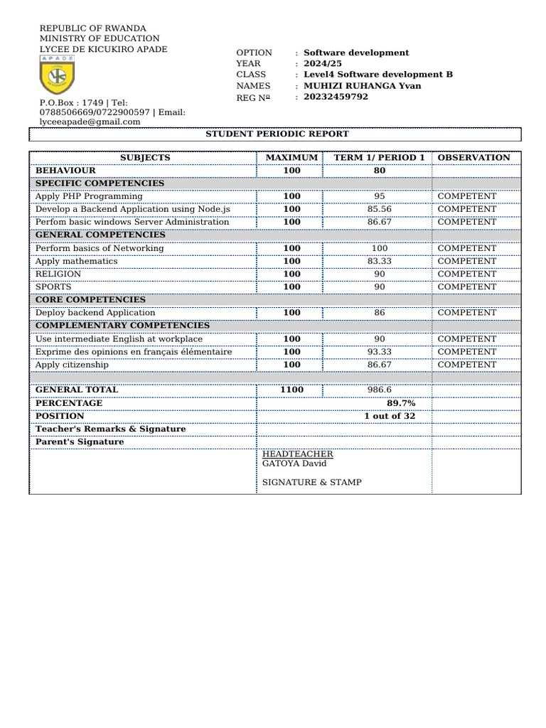 2024/25 Software Development Reports | PDF | Php | Computer Science