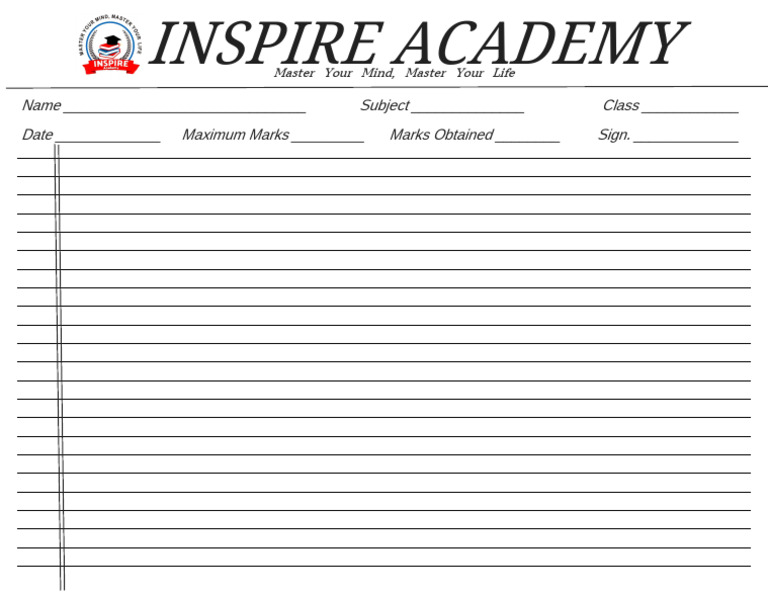 Test Notebook Front 2024-25 | PDF