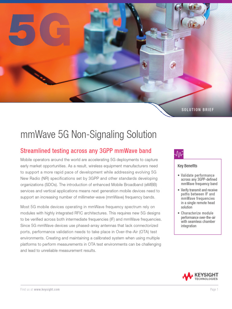 5G mmWave Non-Signaling Test Solution | PDF | Extremely High Frequency ...