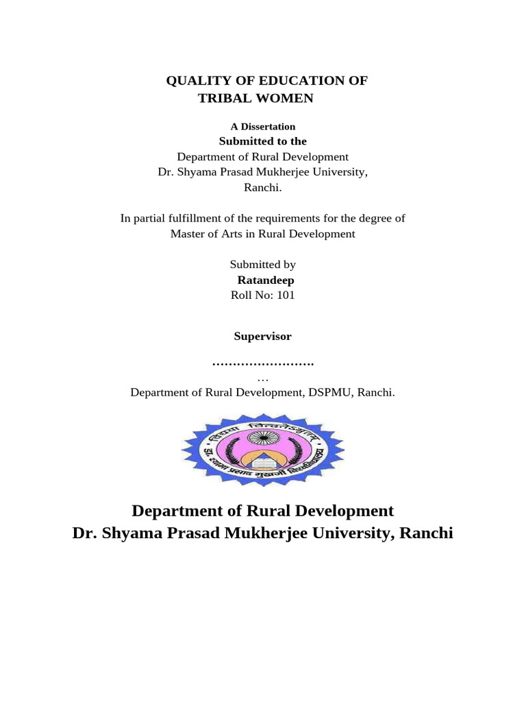 Education and Empowerment of Tribal Women | PDF | Cost Of Living ...