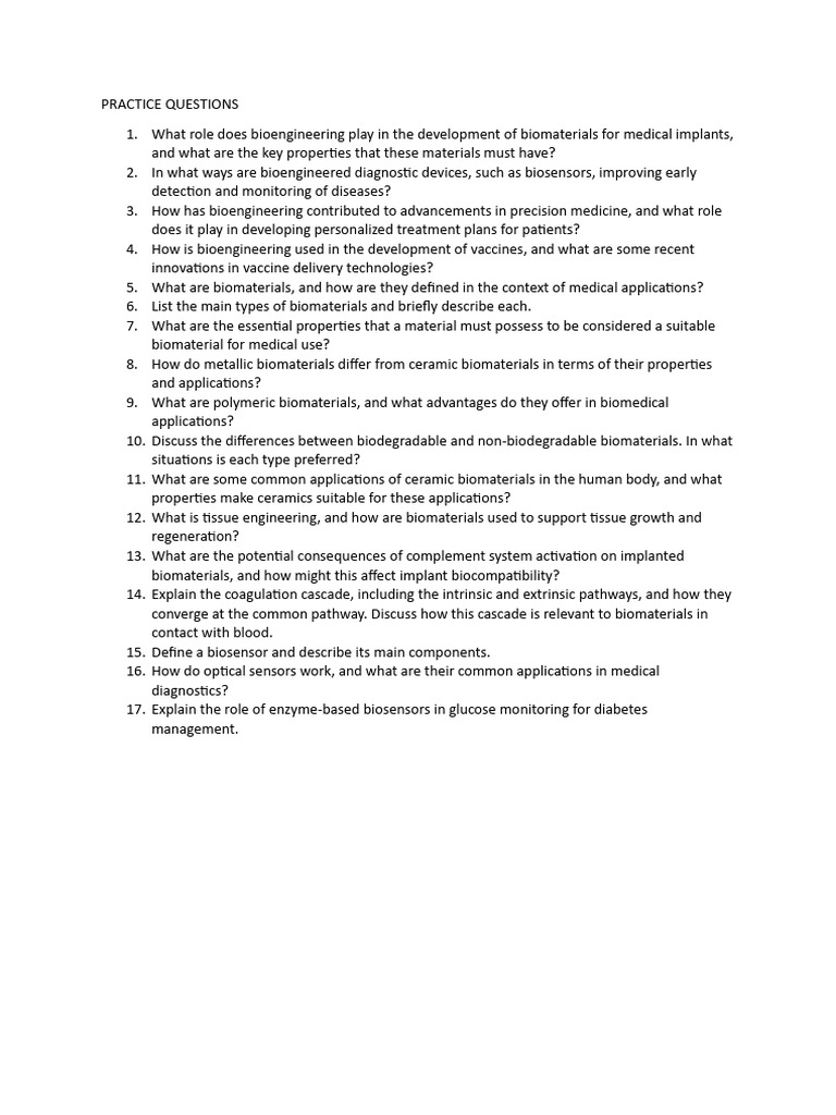 Practice Question | PDF