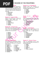 List of 17 Philippine Regions and Provinces | PDF | Luzon | Mindanao