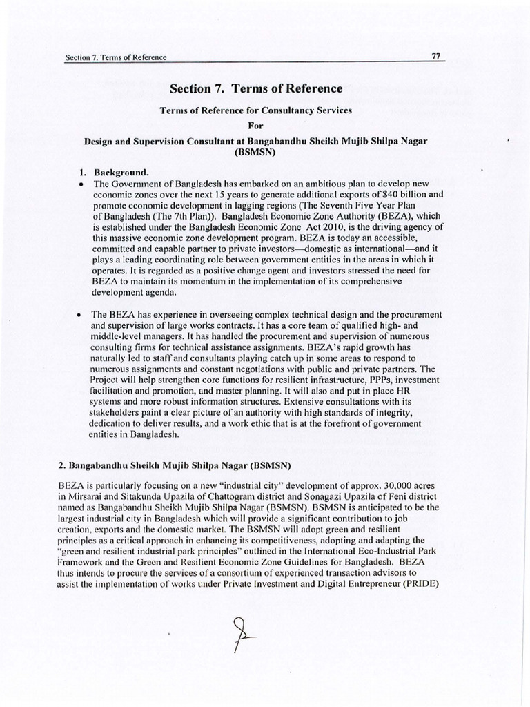 TOR-Design and Supervision Consultant of BSMSN Development Project ...