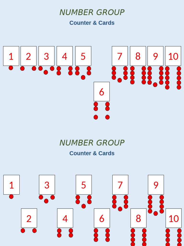Counting with Cards and Counters | PDF