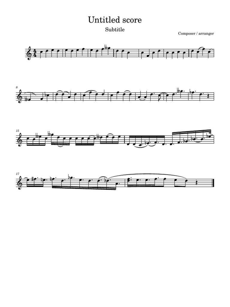 Composer Arranger Score Overview | PDF