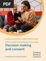 GMC Guidance on Decision Making & Consent | PDF | Informed Consent | Risk