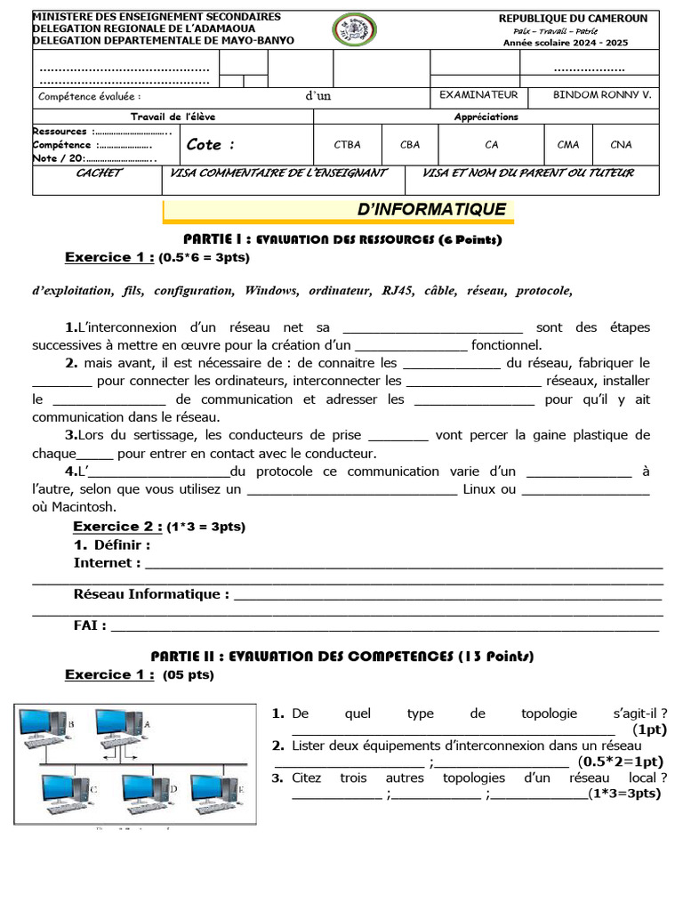 Épreuve Théorique en Informatique 2024 | PDF | l'Internet | Informatique