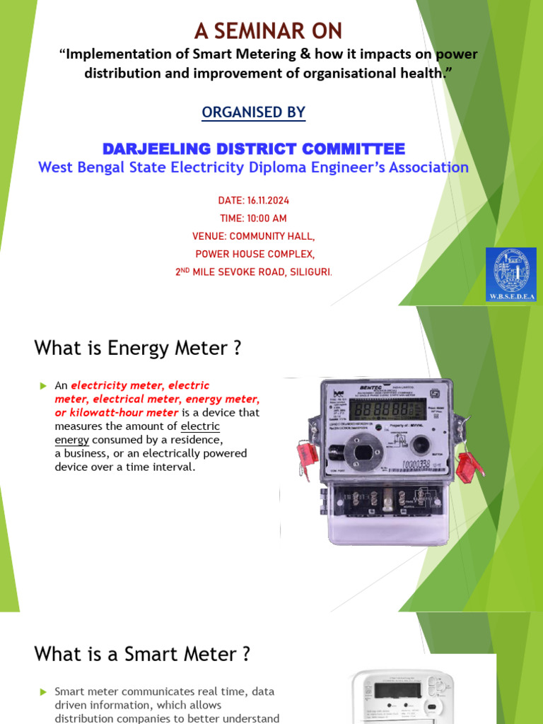 Smart Metering Seminar in Siliguri | PDF | Computer Science | Smart Grid