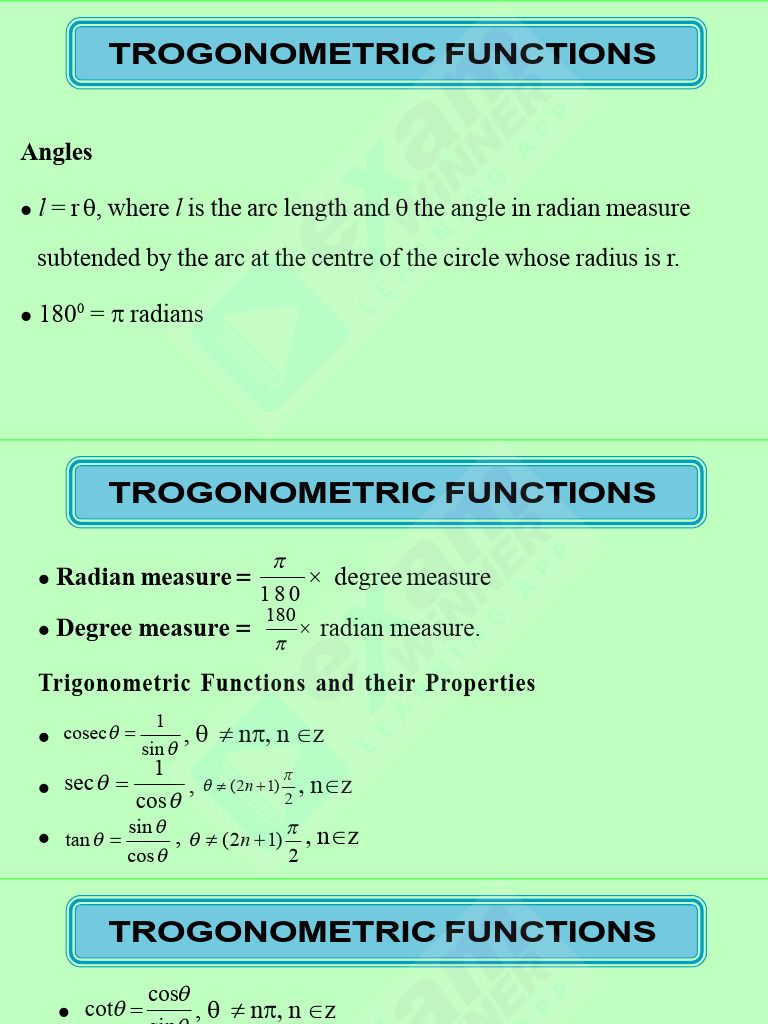 Trigonometric Functions and Identities | PDF | Trigonometric Functions ...
