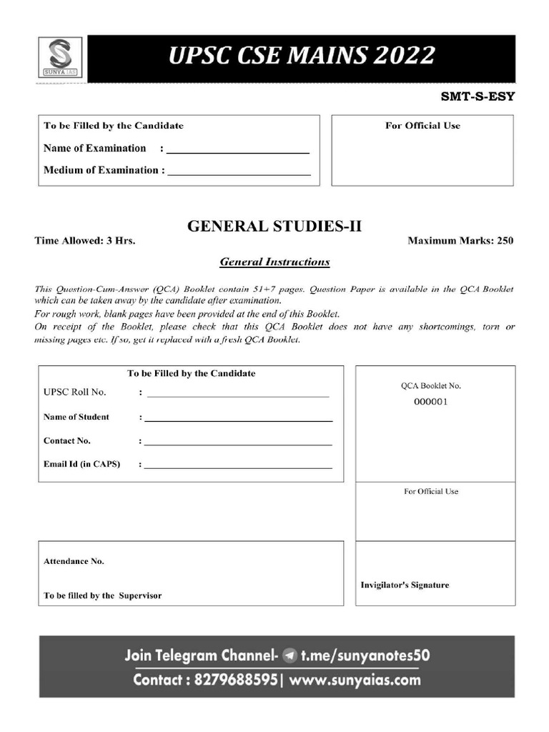 GS 2 - Mains 2022 - QP | PDF