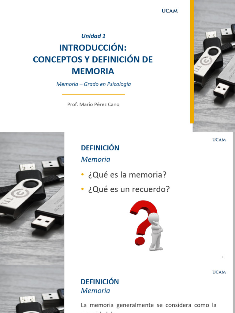 Unidad 1 | PDF | Memoria | Aprendizaje