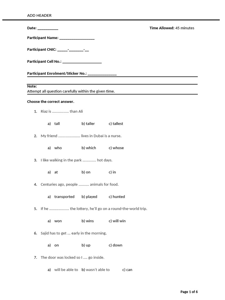 Consultant Test For 3rd Batch Comments - Updated | PDF