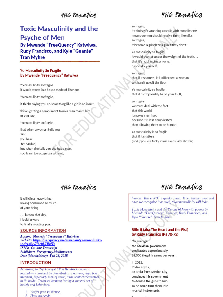 Toxic Masculinity and The Psyche of Men 2 | PDF