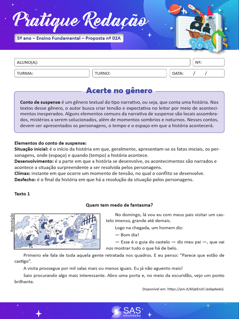 Conto de Suspense: Prática de Redação | PDF | Contos | Tempo