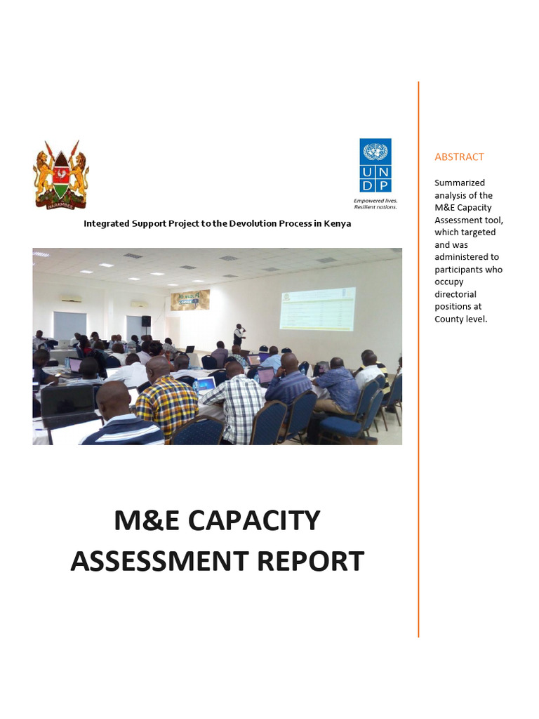 M&E Capacity Assessment in Kericho & Nakuru | PDF | Policy | Capacity ...
