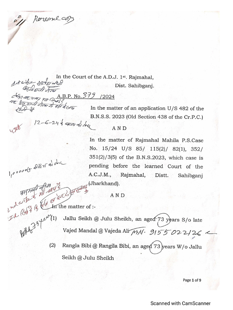 Bail Application Pdf