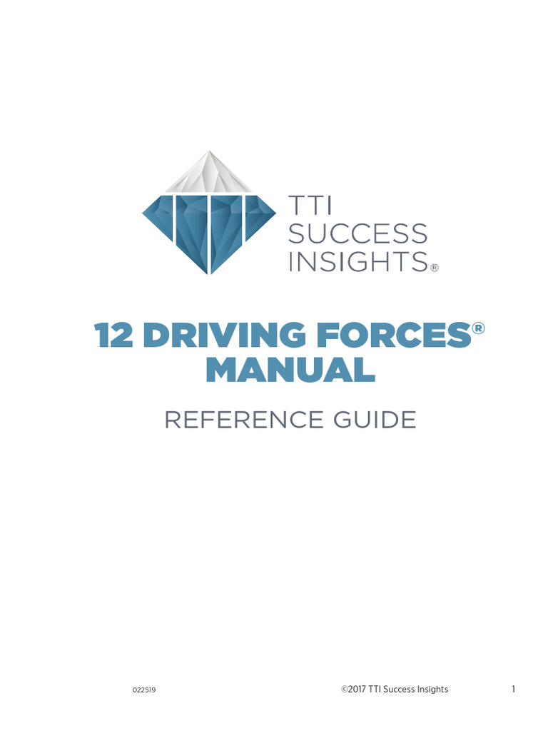 12 Driving Forces Reference Guide | PDF | Knowledge | Emotional ...