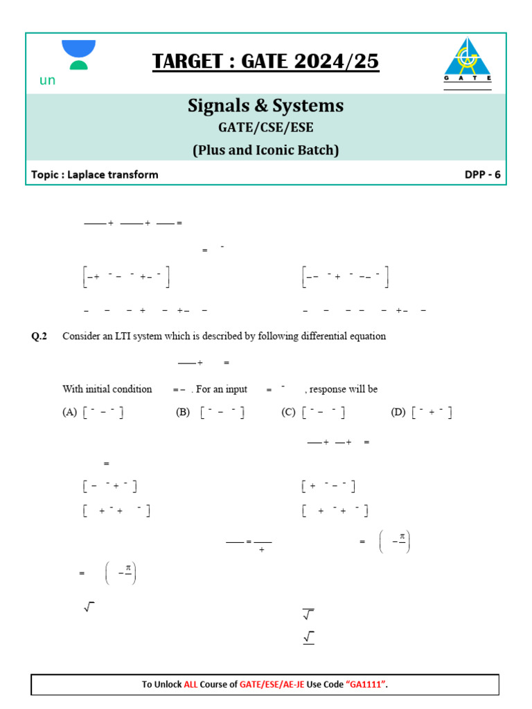 DPP-6 (Signal) | PDF | Applied Mathematics | Mathematical Analysis
