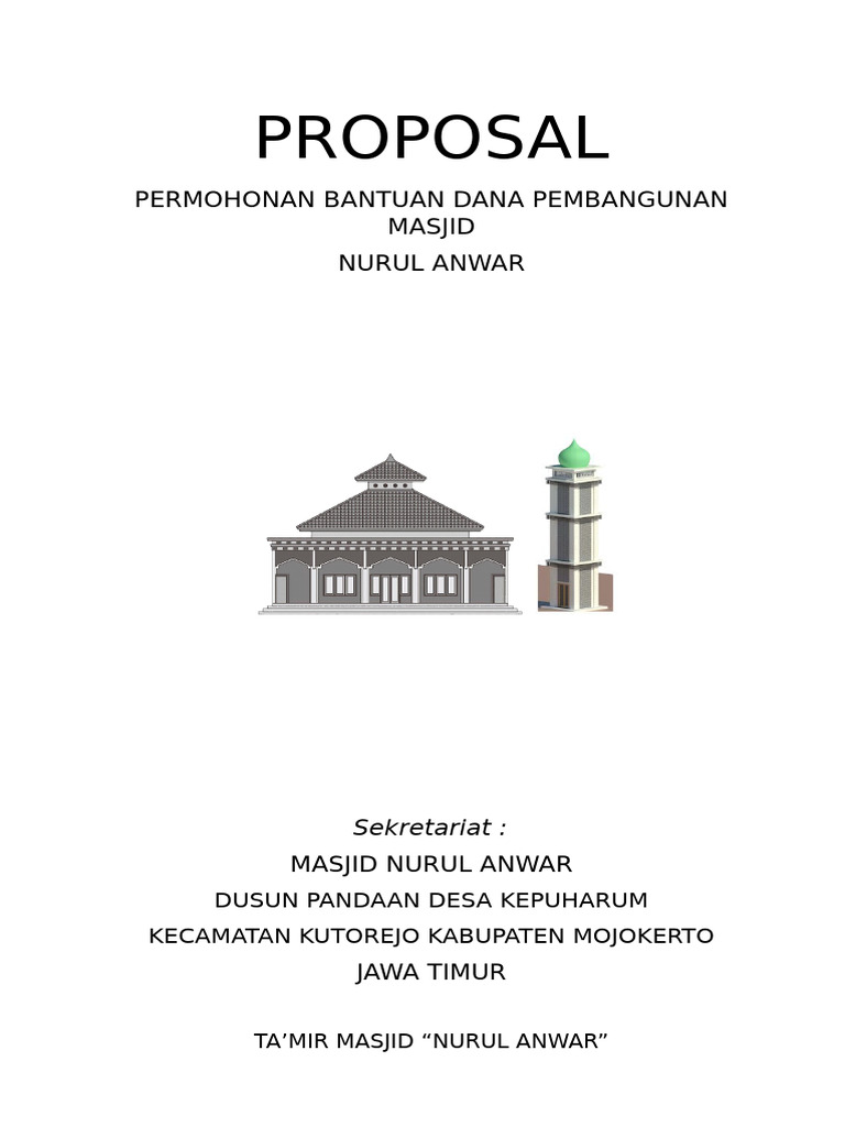 Permohonan Dana Pembangunan Masjid | PDF