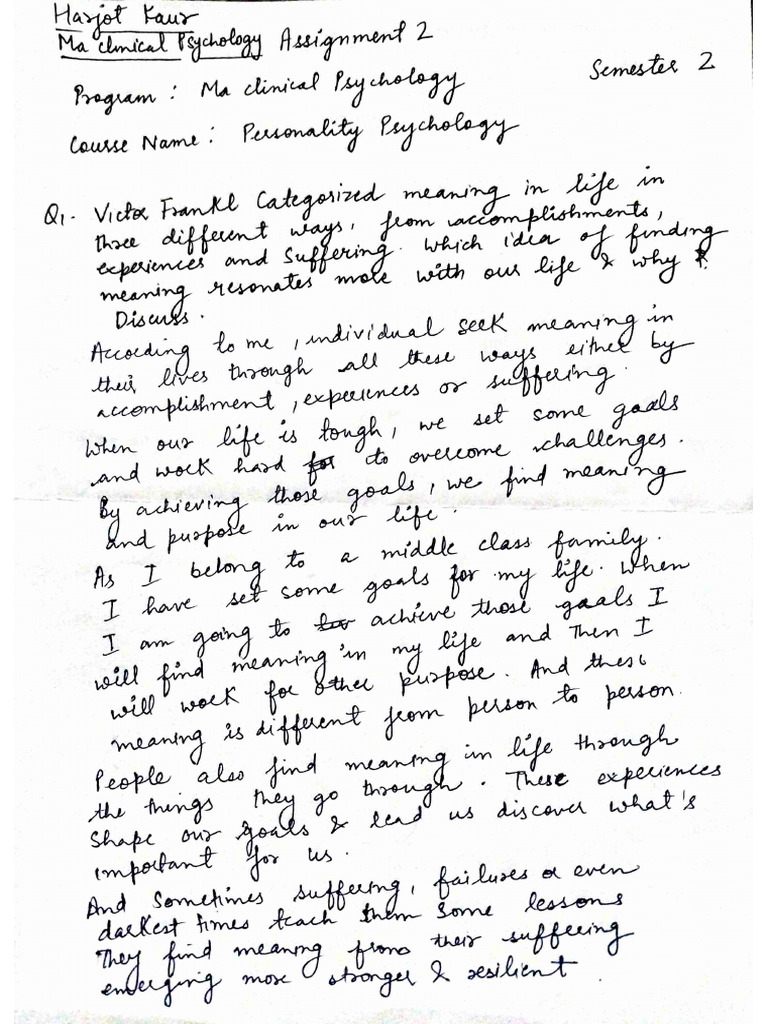 Personality Assignment 2 | PDF