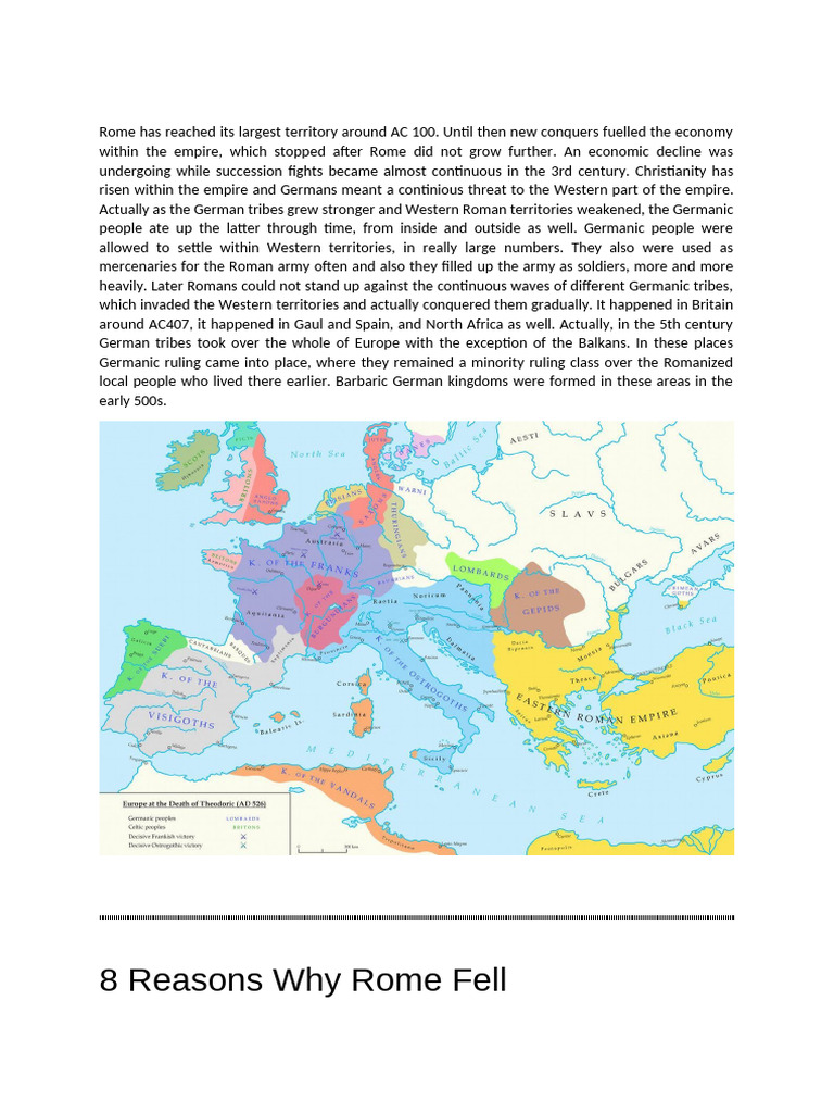 Causes of Rome's Fall: Key Factors | PDF | Ancient Rome | Roman Empire